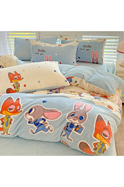 FIONNA.RO Cocolino 4-Piece Bedding Set with Fitted Sheet - Zootropolis
