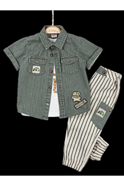 The-kid.co Wild Nature - Boys’ 3-Piece Set - Khaki