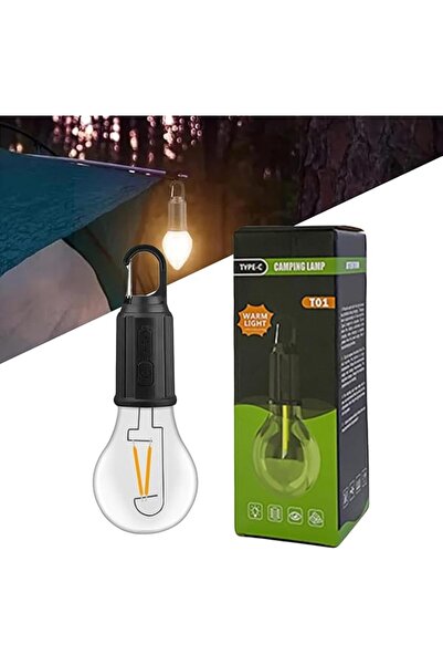 Smart Kitchen USB Type-C Rechargeable Camping Lamp, Warm Light, Portable LED ...