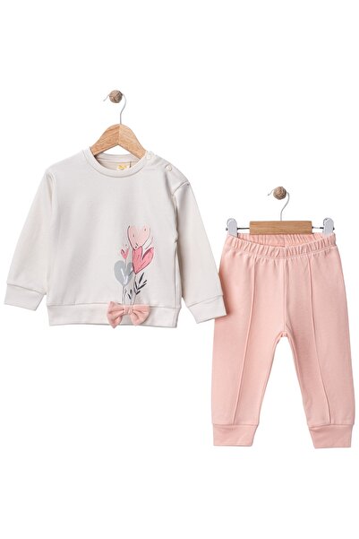 AYS 2-Piece Heart Bow Baby Girl Set