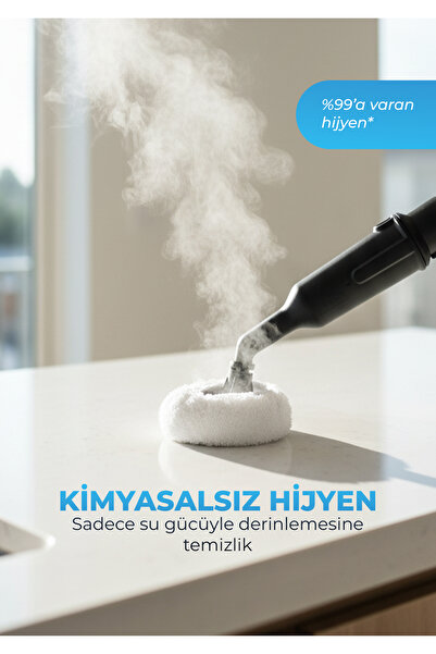 PiranTech CB-103A Güçlü Buharlı Temizlik Makinesi | Ev Tipi Kimyasalsız Hijyen