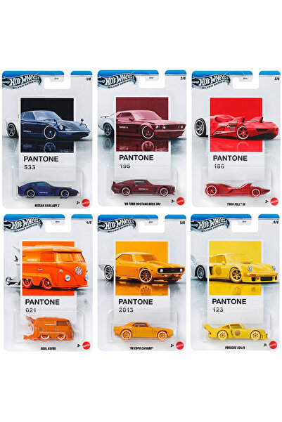 HOT WHEELS Pantone 6'lı CHASE'li Set Serisi 2026 Yeni Uzun Kart
