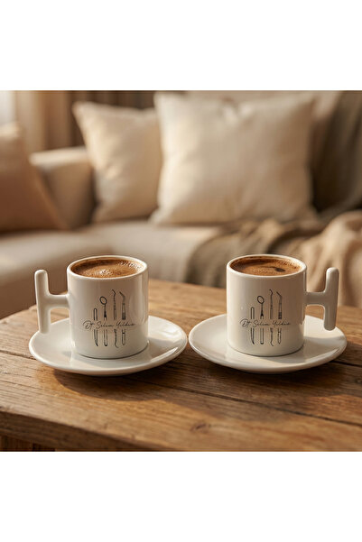 artemoris Kişiye Özel Diş Hekimine Özel İsimli İkili Türk Kahvesi Fincanı | T...