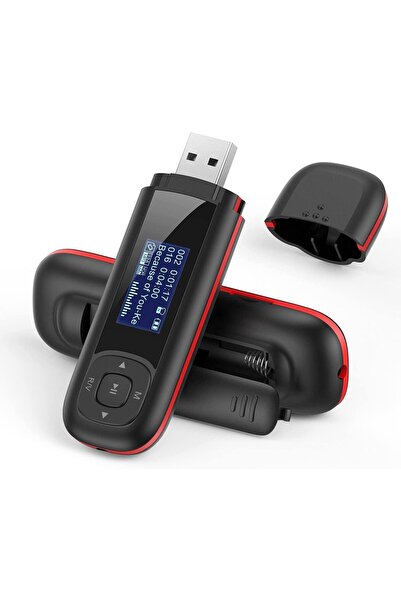 AGPTEK 8GB USB MP3 Çalar U3, 1" Ekranlı, FM Kayıt Özellikli, AAA Pilli, SD Ka...