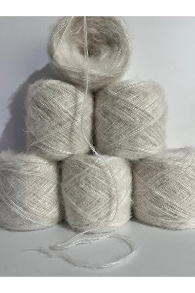 İPEK YÜN İPLİK DÜNYASI Ангорска прежда за плетене 2 нишки (екру) 100 г