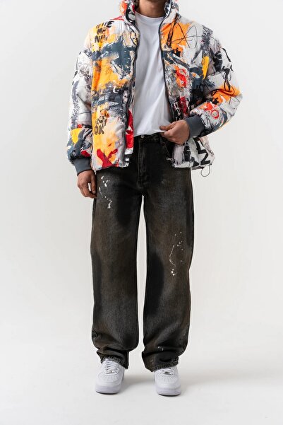 go gang own Noir Washed Jean Baggy Pants