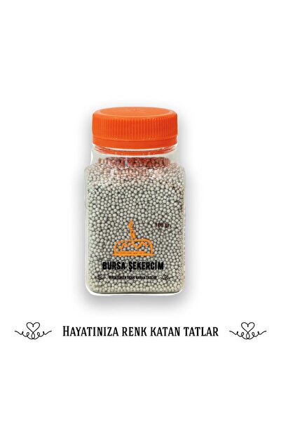 şekers hayatınıza renk katan tatlar 2MM GÜMÜŞ DEKORATİF BONCUK ŞEKER 100GR