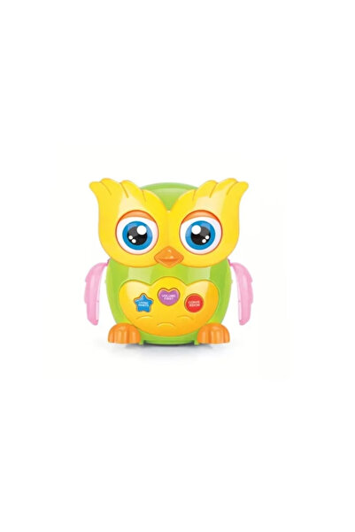 trendyhome Jucarie interactiva, Bufnita cu lumini si sunete, 14 cm