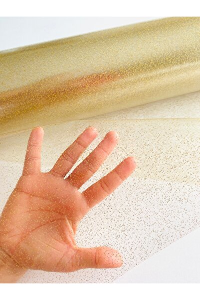 seyranat Altın Simli Şeffaf Su Geçirmez Dikilebilir 50*65 Cm Çanta, Cüzdan, K...