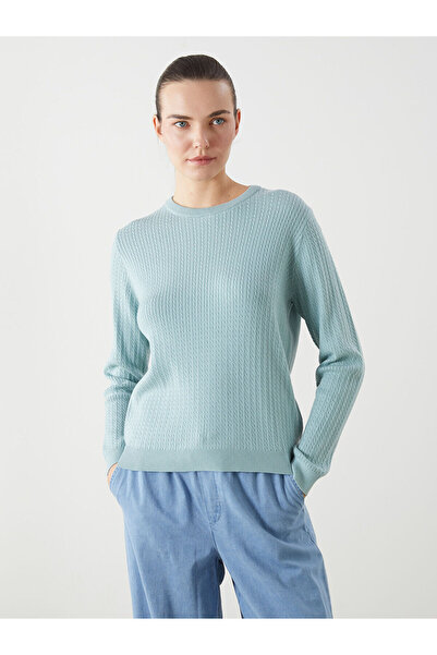 LC Waikiki Damen-Strickpullover mit Rundhalsausschnitt