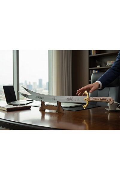 MERTCAN KNİFE Yatağan El İşçiliği 90 cm Zülfikar Temalı Büyük Boy Dekoratif K...