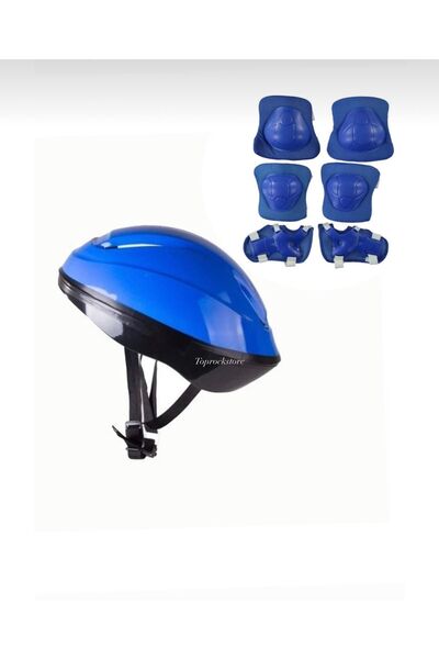 FeyzaDesign Çocuk Güvenlik Korumalı Kask Dizlik Dirseklik Seti, Renkli ve Rahat