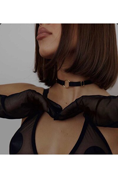 BRATTITUDE LINE Choker SAKURA detalii aurii