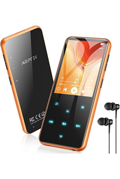 AGPTEK 64 GB MP3 Çalar, Bluetooth 5.3, HiFi Ses, FM Radyo, 2,4 inç Ekran