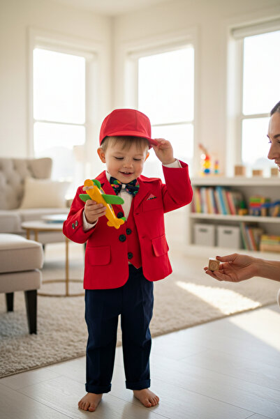 GabrielleBebe Red Cloth Suit