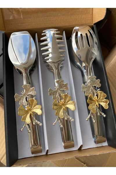 LEONEV 3-Piece Tongs Set 21 cm