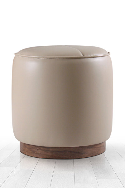 Lorencehome Nocbel Deri Puf Bej