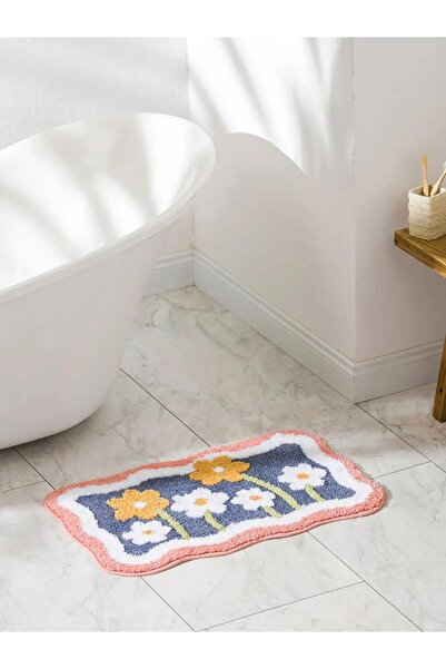 LC Waikiki Mixed Flower Figured Bath Mat (S6)