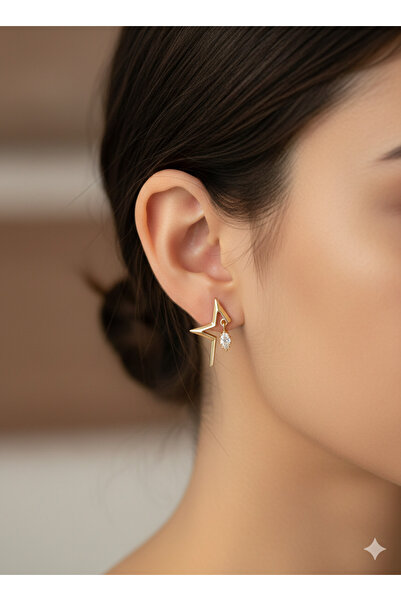 lavante butik kendini özel hisset Xuping Zircon Stone Half Star Women's Earrings