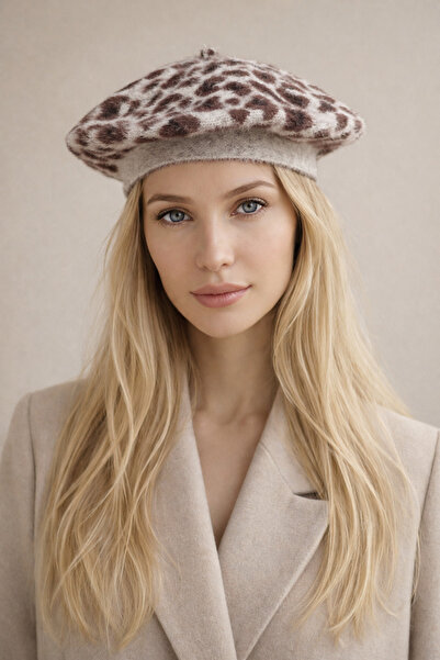 Şirin Giyim Aksesuar Beretă de pictor pentru femei, leopard francez - Pălărie...