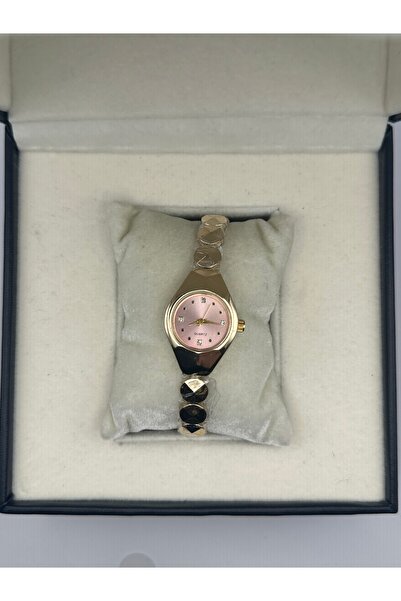 QUARTZ Round Case Minimal Vintage Retro Women's Wristwatch in Gift Box