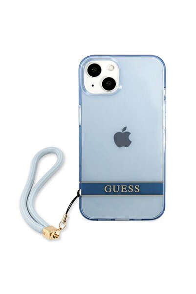 Guess Translucent Strap Case for iPhone 13/14/15, Blue