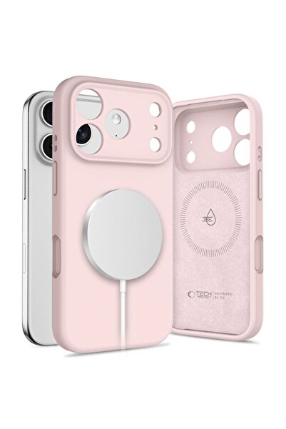 Tech-Protect MagSafe Silicone Case for iPhone 17 Pro, Pink