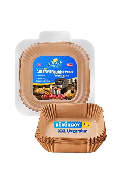 AyrStore Airfryer Pişirme Kağıdı, Fritöz Yağlı Kağıdı, Yanmaz Kağıt XXL Uyuml...