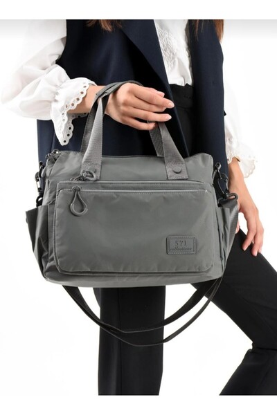 eflanmoda Geantă de mână și de umăr pentru femei, de mărime medie, din materi...