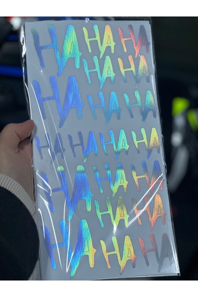 Palas Motor MOTOSİKLET VEYA KASK ETİKETİ HA HA HA sticker 1 SAYFA