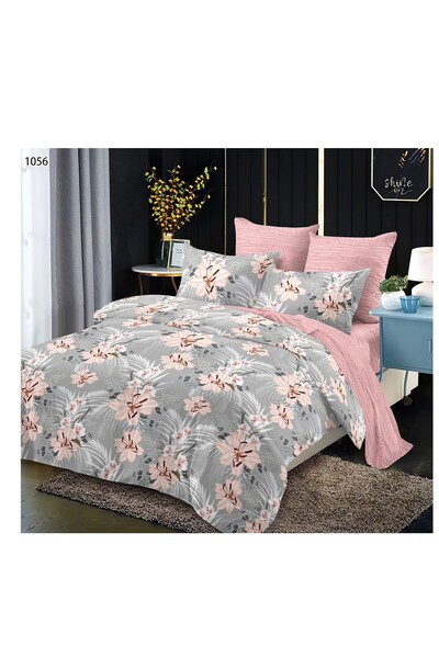 ANATOLIATEKSTILE Finet Bed Linen 6 Pieces, Complete Matrimonial Set, Modern M...