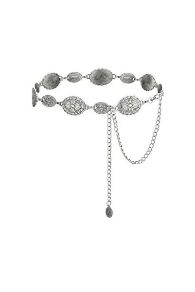 Generic Women's Western Metal Shell Denim Belt