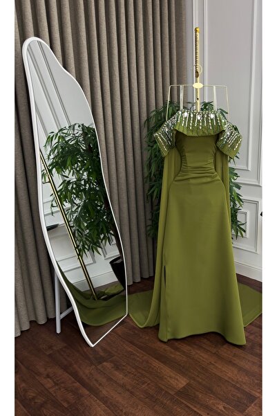 Diva style Olive evening dress