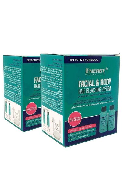 Energy Cosmetics Face and Body Hair Bleaching Cream - 2 Pieces