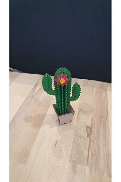 Amco Cactus 3D din lemn – Design geometric, decor modern, 13 cm X 8 cm