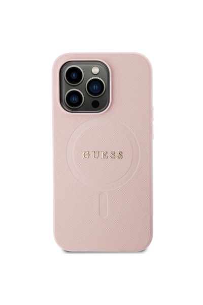 Guess Saffiano MagSafe Case for iPhone 13 Pro/13 - Pink, Luxurious & Durable ...