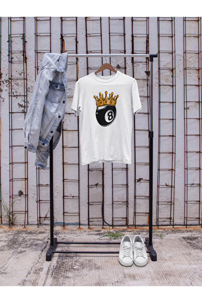 MG Black Billiards Ball 8-Printed Circular Neck Cotton over Oversized Ip Shor...