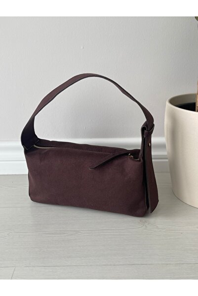 na nura collection Brown Women's Suede Hand and Shoulder Bag