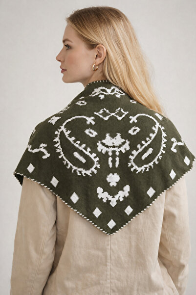 Şirin Giyim Aksesuar Триъгълна шал-шал за рамене, каки шал за жени - модерен,...