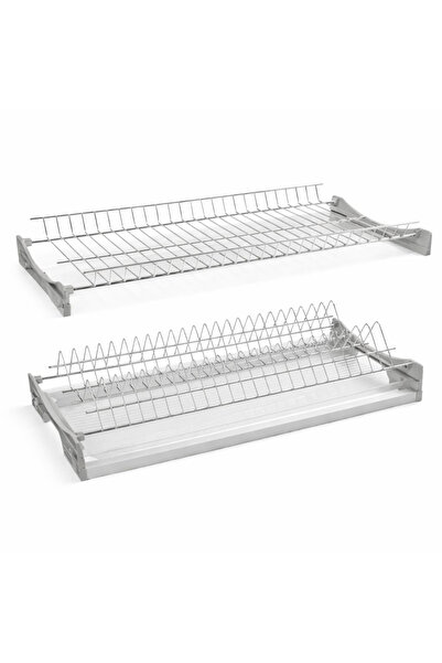 Adsinio Dish Drainer, Adsinio, Stainless Steel, 2 Shelves, 1 Draining Tray, F...