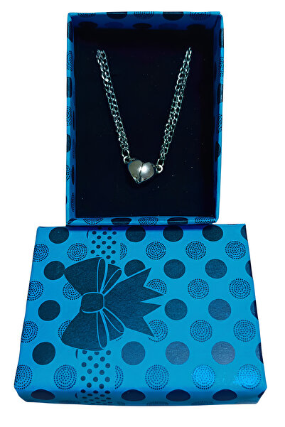 Bontexs Two Size Single Heart Magnet Couple Necklace