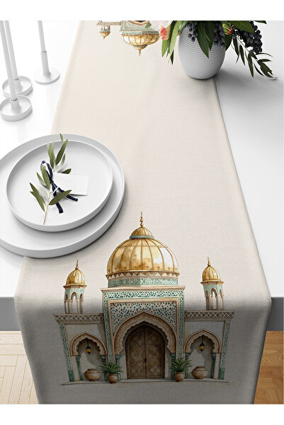 Bertille Home Ramazan Serisi 140x40 Cm Dijital Baskılı Runner (Ramadan)