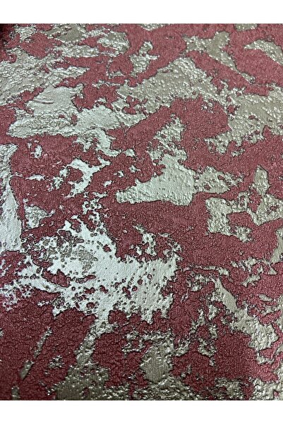 KOÇ YAPI DEKOR Tutkal hediye 16m2 ithal kabartmalı bordo üzeri gümüş detay si...