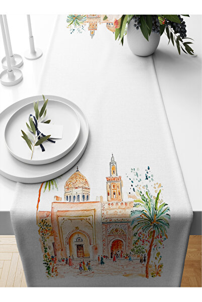 Bertille Home Ramazan Serisi 140x40 Cm Dijital Baskılı Runner (Ramadan)