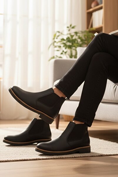 enoch Enoch Suni Deri Dikişli Chelsea Erkek Bot