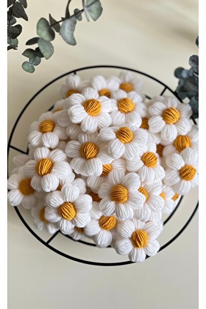 Alis Baby Collection Papatya Hırka Objesi / El Örgüsü Motif / 10 Adet