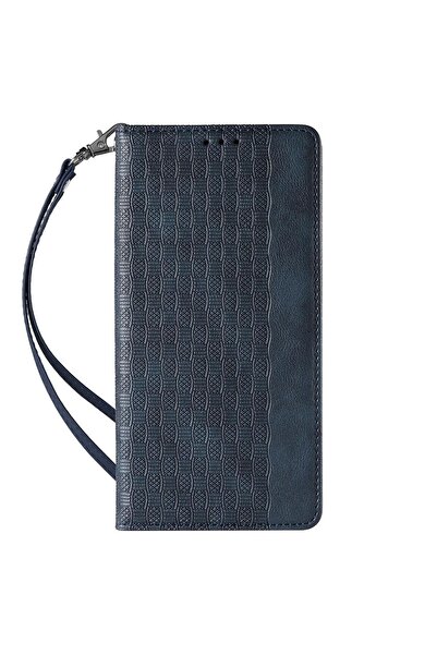 OEM Magnetic Strap Stand Case for Samsung Galaxy S23 Ultra - Blue, Eco Leathe...