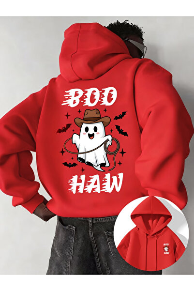 ALEYZA MODA Unisex Men/Women Boo Colorful Custom Printed Cotton Oversized Hoo...