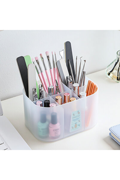 aba nails Dekoratif Masa Üstü Organizer Makyaj Manikür Aletleri Kalemlik Fırç...