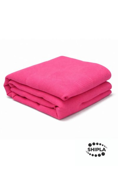 SHIPLA HOME Tek Kişilik Fuşya Dama Desenli Pike Damalı Otel Pikesi 160x230